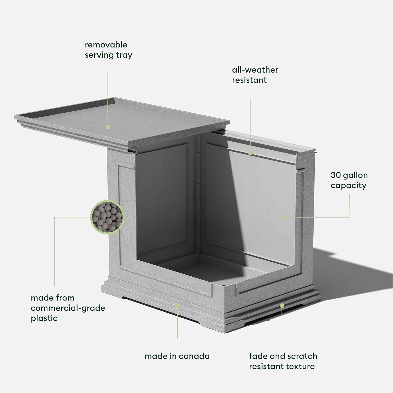 Brixton Series Rectangular Plastic Outdoor Side Table