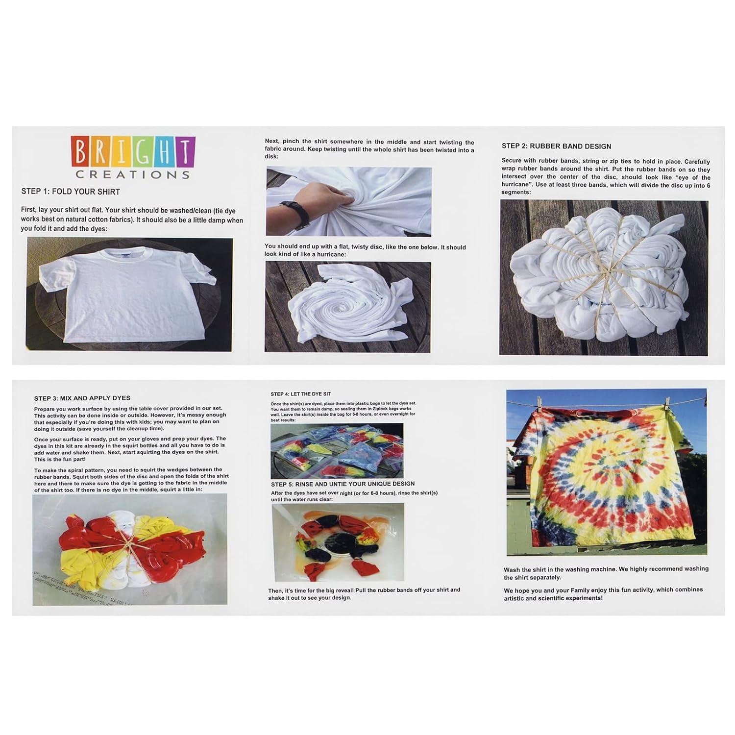 26-Color Tie Dye Kit for Adults, Kids - Fabric Dyes for Clothing with Instructions, Table Cover, Rubber Bands, Gloves, and Aprons