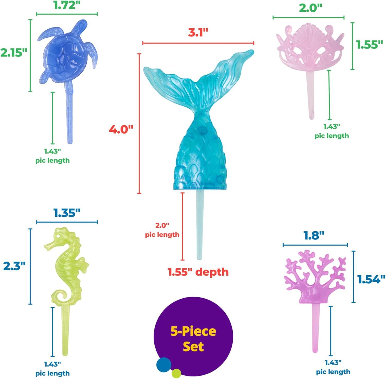 Mystical Mermaid Translucent Plastic Cake Decorating Set