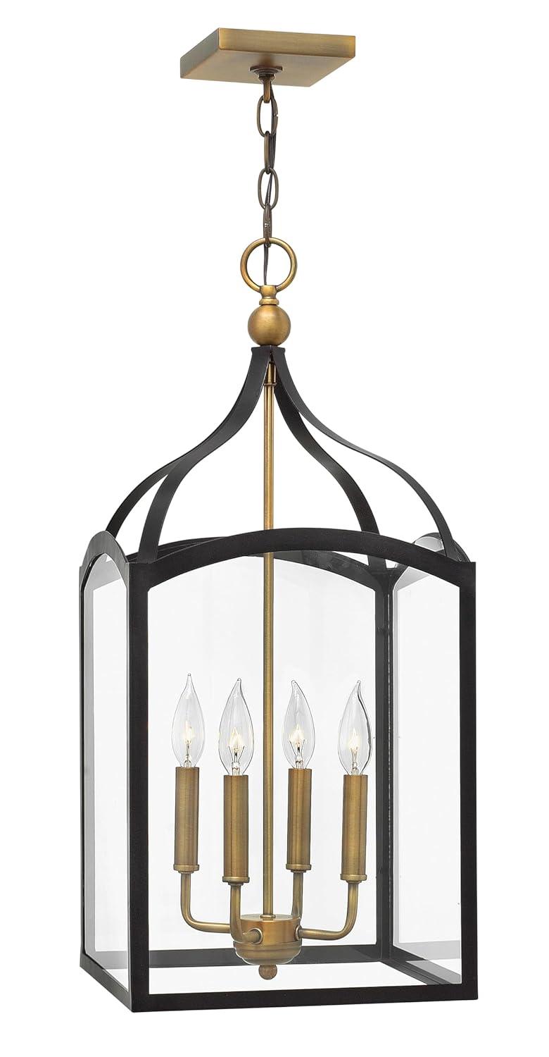 Hinkley 8-Light Two-Tier Open Frame Foyer Chain-Hung Rectangle Chandelier
