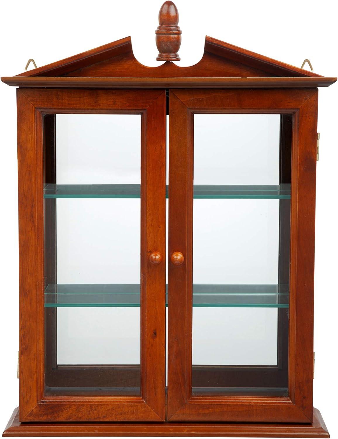 Design Toscano Amesbury Manor Hardwood Wall Curio Cabinet: Ebony Black Finish