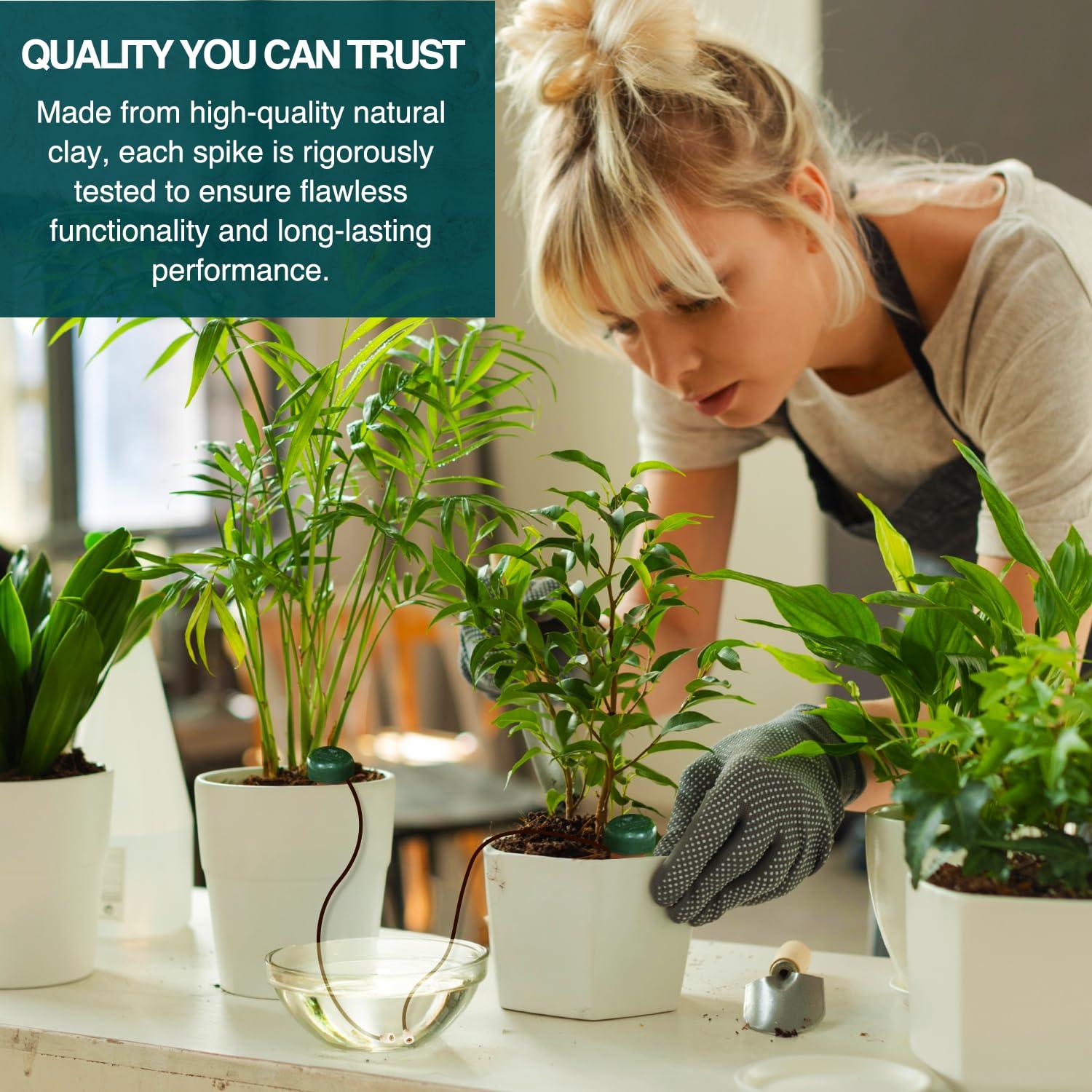 Blumat Classic Plant Watering Stakes | for Everyday Home or Vacation Use | Indoor or Outdoor Water Spikes for Plants | Automatic Drip Irrigation (3 Pack)