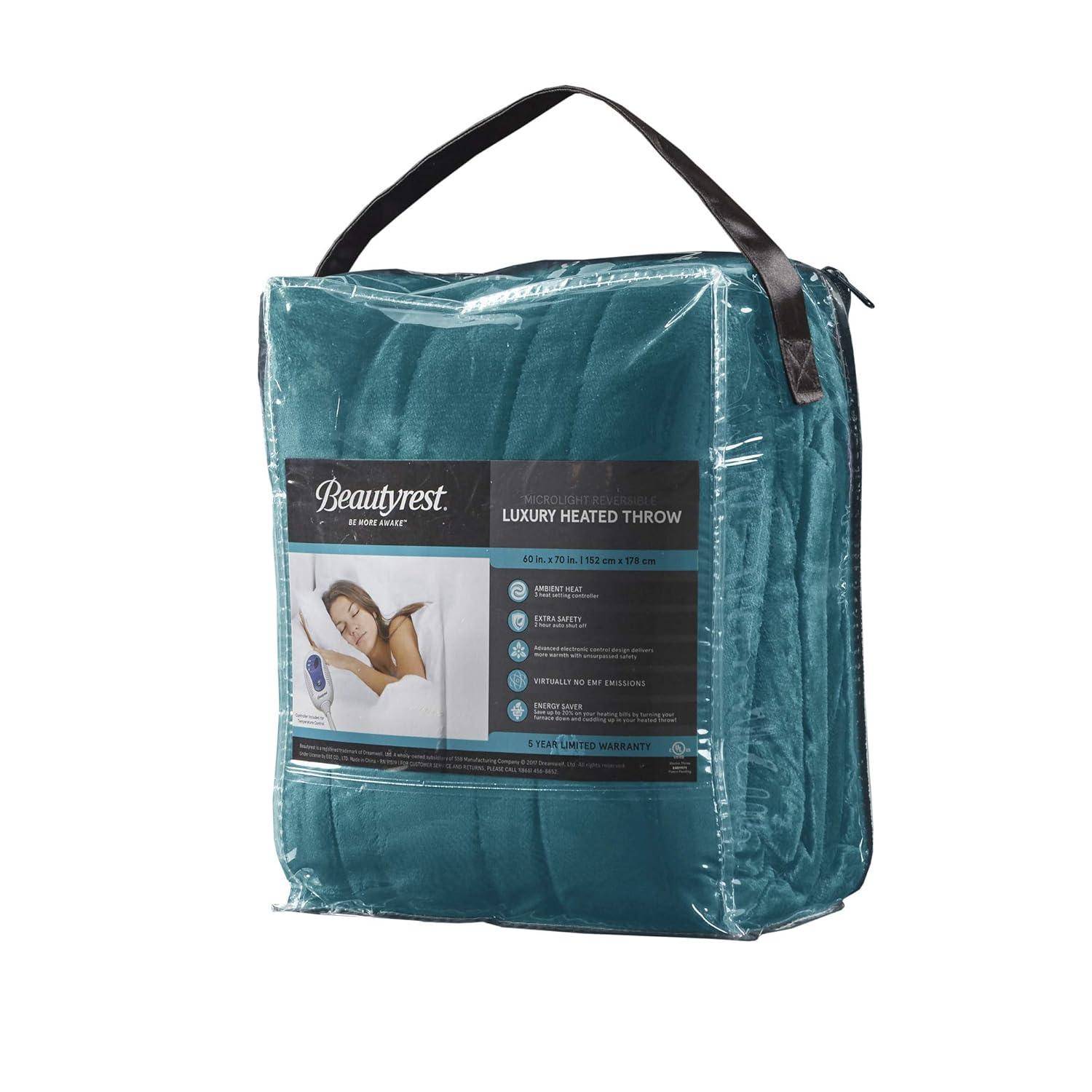 Beautyrest Heated Plush Oversized Throw