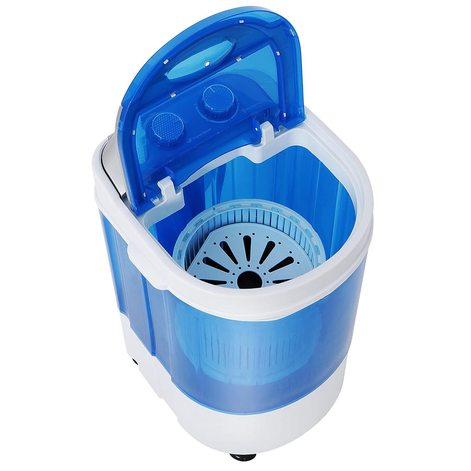 Portable Mini Washing Machine，Small Compact Laundry 4.4lbs Capacity Washer w/Spin Cycle Basket and Drain Hose Drum Washing Machine