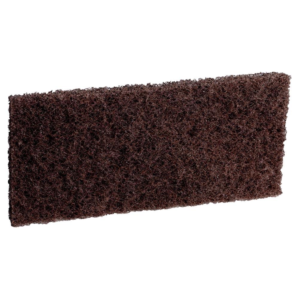 3M Doodlebug Scrub 'n Strip Pad 4 5/8 x 10 Brown 20/Carton 08004