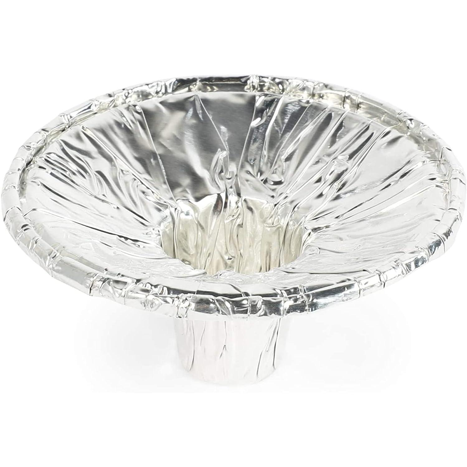 Okuna Outpost 200 Pack Disposable Aluminum Foil Candlestick Tapper Candle Holders for Shabbat, Funeral Procession, 2.76 in