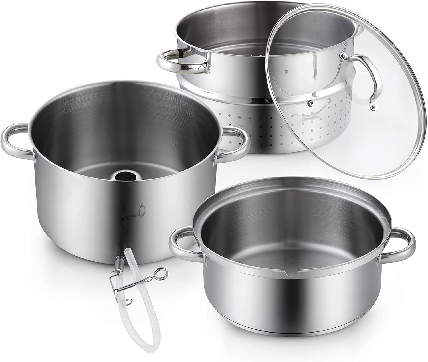 Cooks Standard Cooks Standard Canning Juice Steamer Extractor Fruit Vegetables, 11-Quart Stainless Steel Multipots