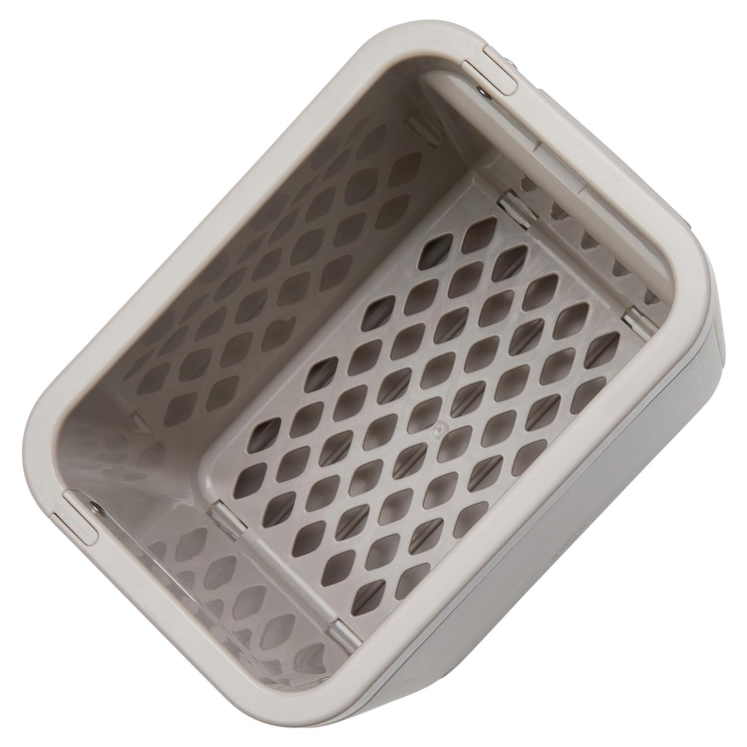 Clorox KeptClean Kitchen Sink Organizer – Space-Saving Organization of Dish Soap, Scrub Brushes, and Dish Towels, Fold-Down Shelf for Sponges and Jewelry, Drainage Tray – Steel