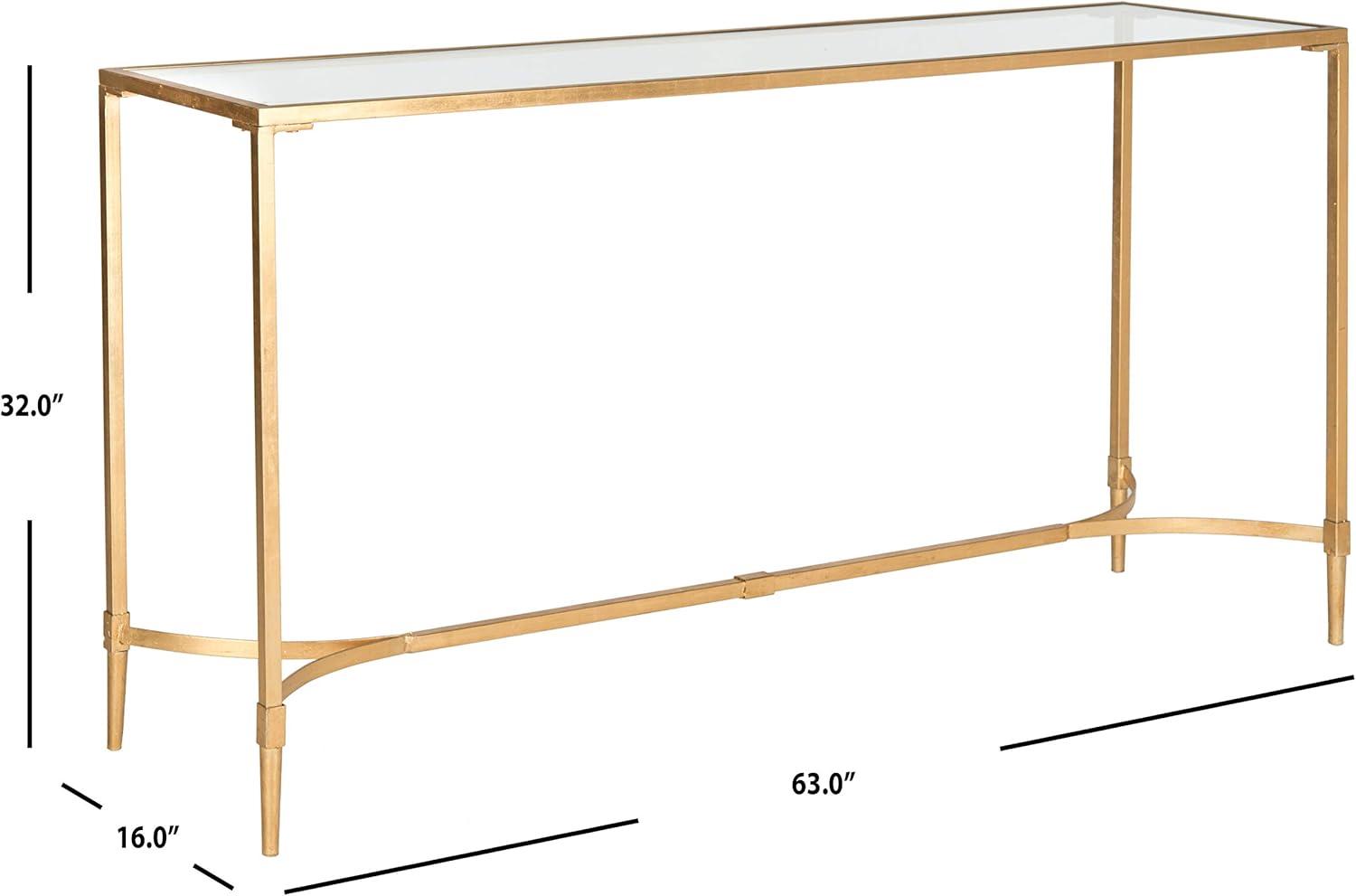 Antwan Console Table - Gold/Glass - Safavieh