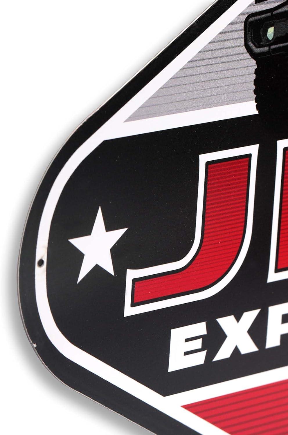 Red Jeep Explore More Diamond Metal Wall Sign