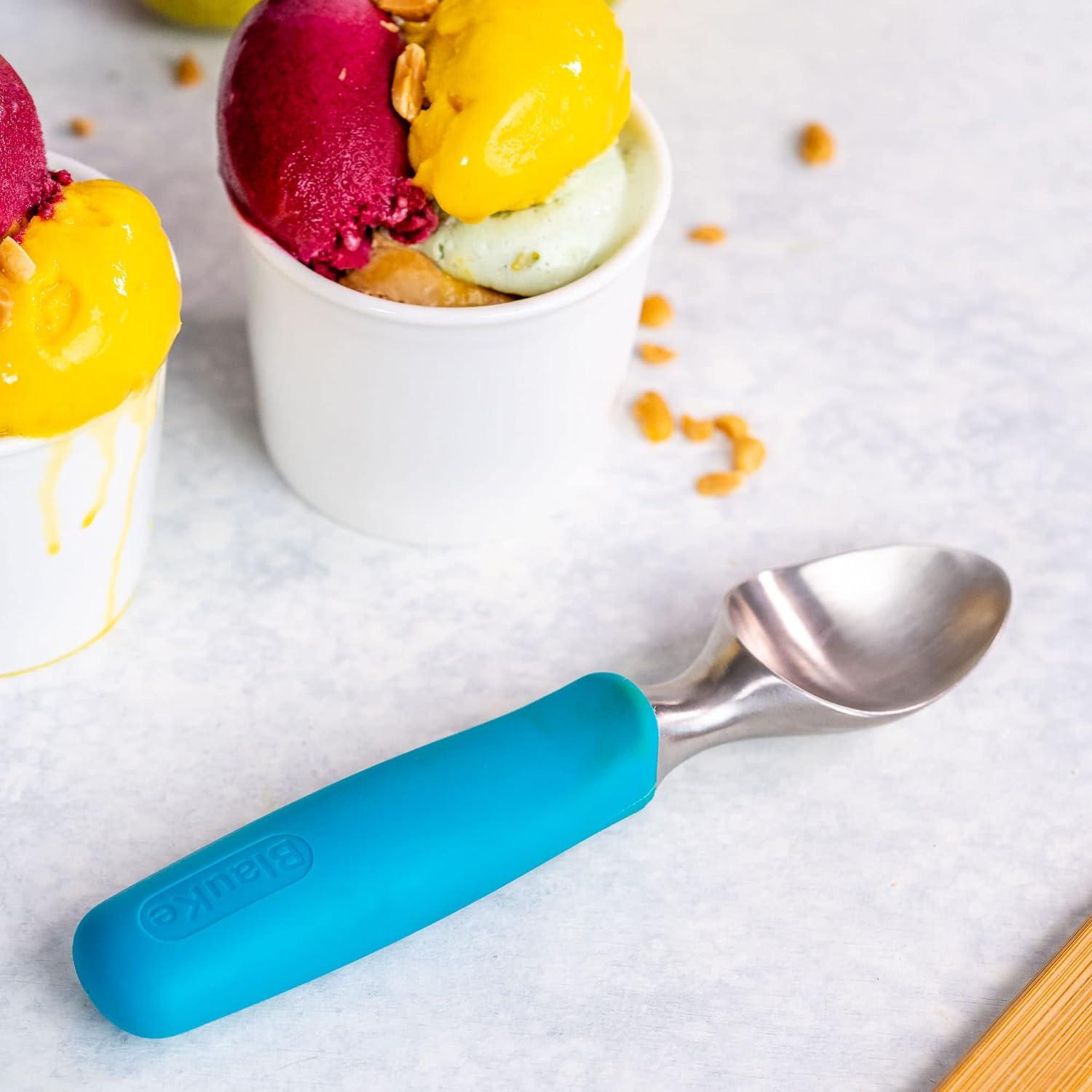 Small Stainless Steel Ice Cream Scoop with Non-Slip Grip