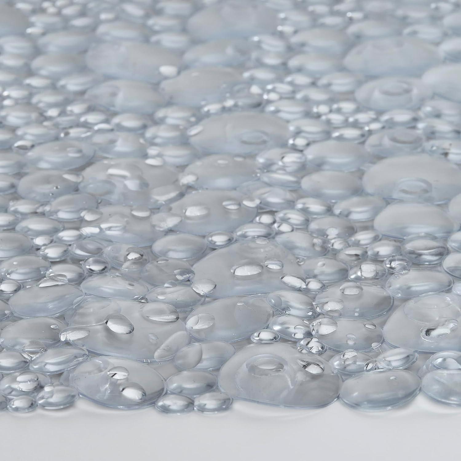 Clear Non-Slip PVC Bath Mat with Bubble Design