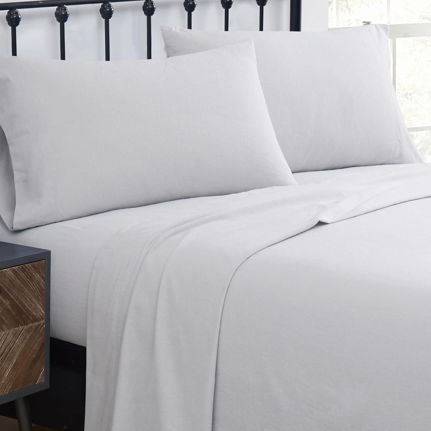 Truly Soft Solid Grey Flannel Sheet Set