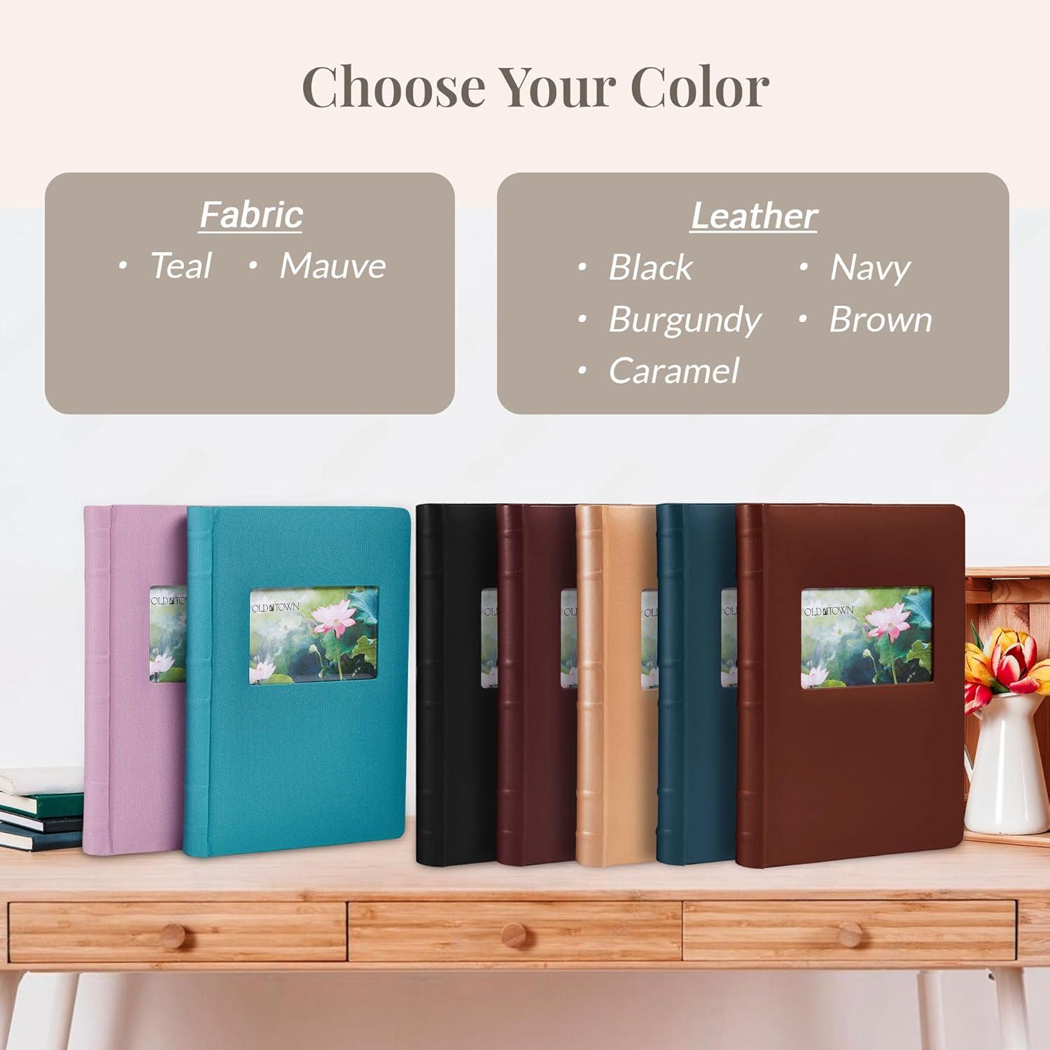 QUALITY FLOORING INC. 2-Pack Bonded Leather Photo Albums, Photo Album 5X7 & 4X6 Slots
