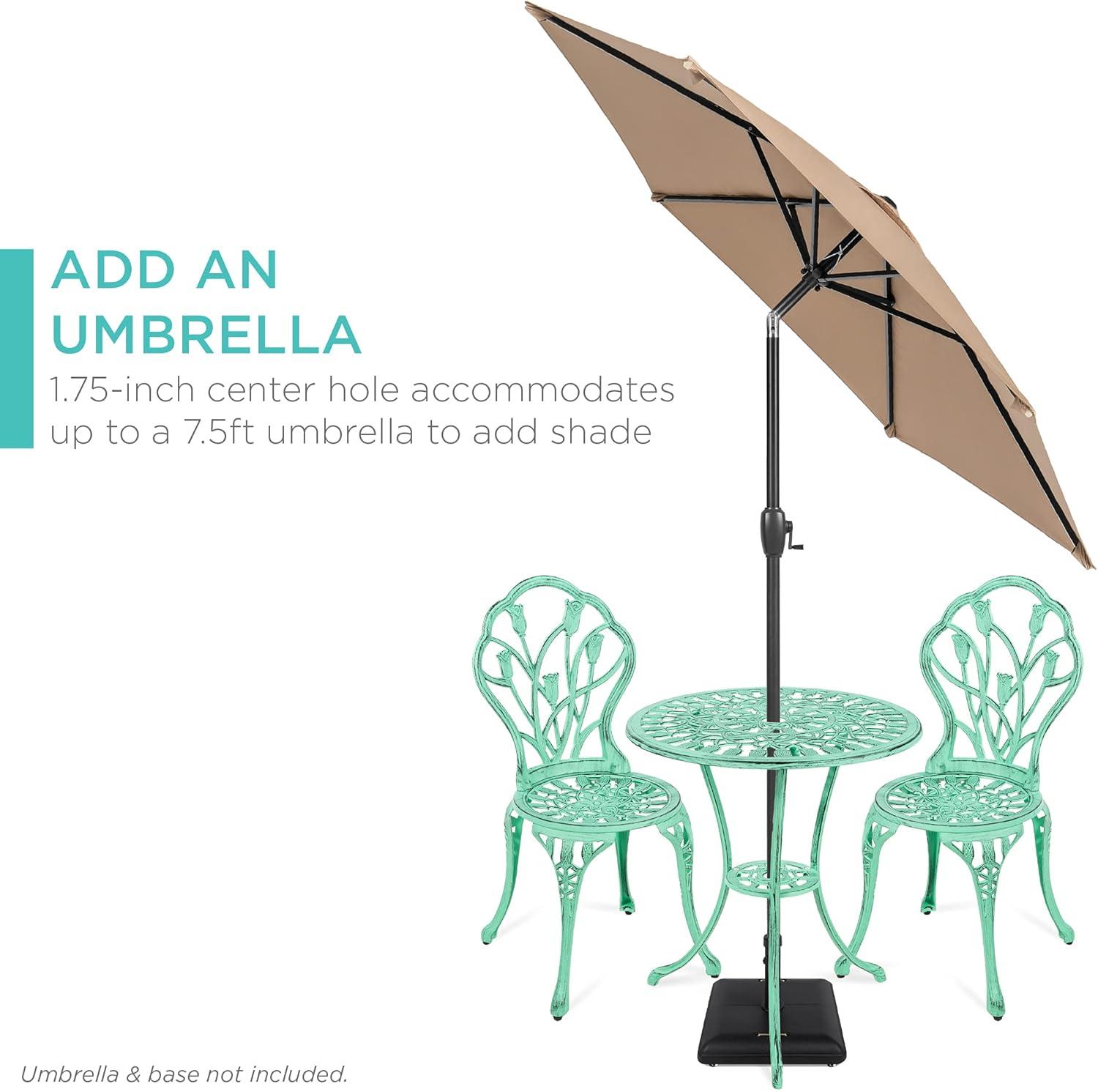 Fleur De Lis Living Fleur De Lis Living 3-Piece Cast Aluminum Patio Bistro Furniture Set W/ Antique Finish - Copper