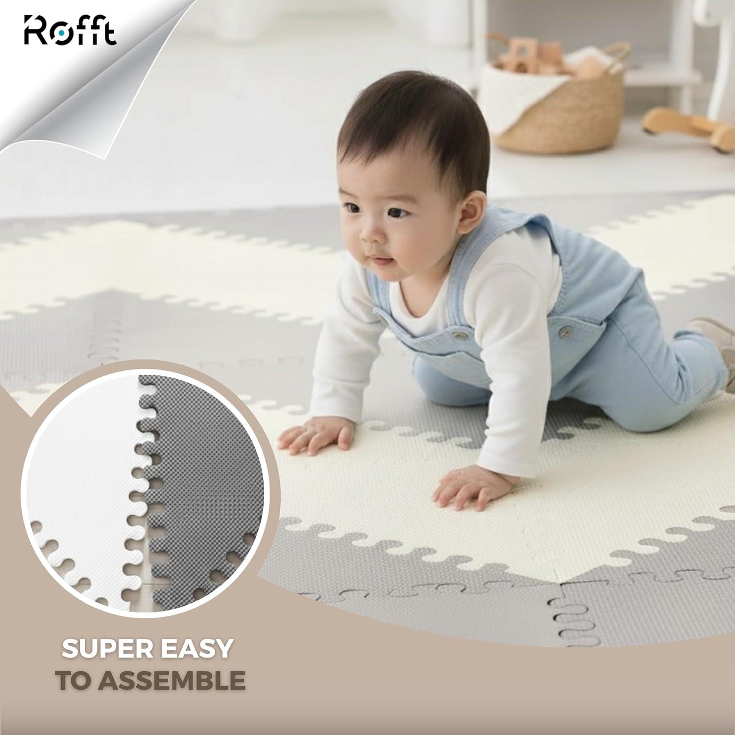 Little Fun Times Baby Foam Playmat – 72 Pieces, 51.2" x 64", for Toddlers & Infants