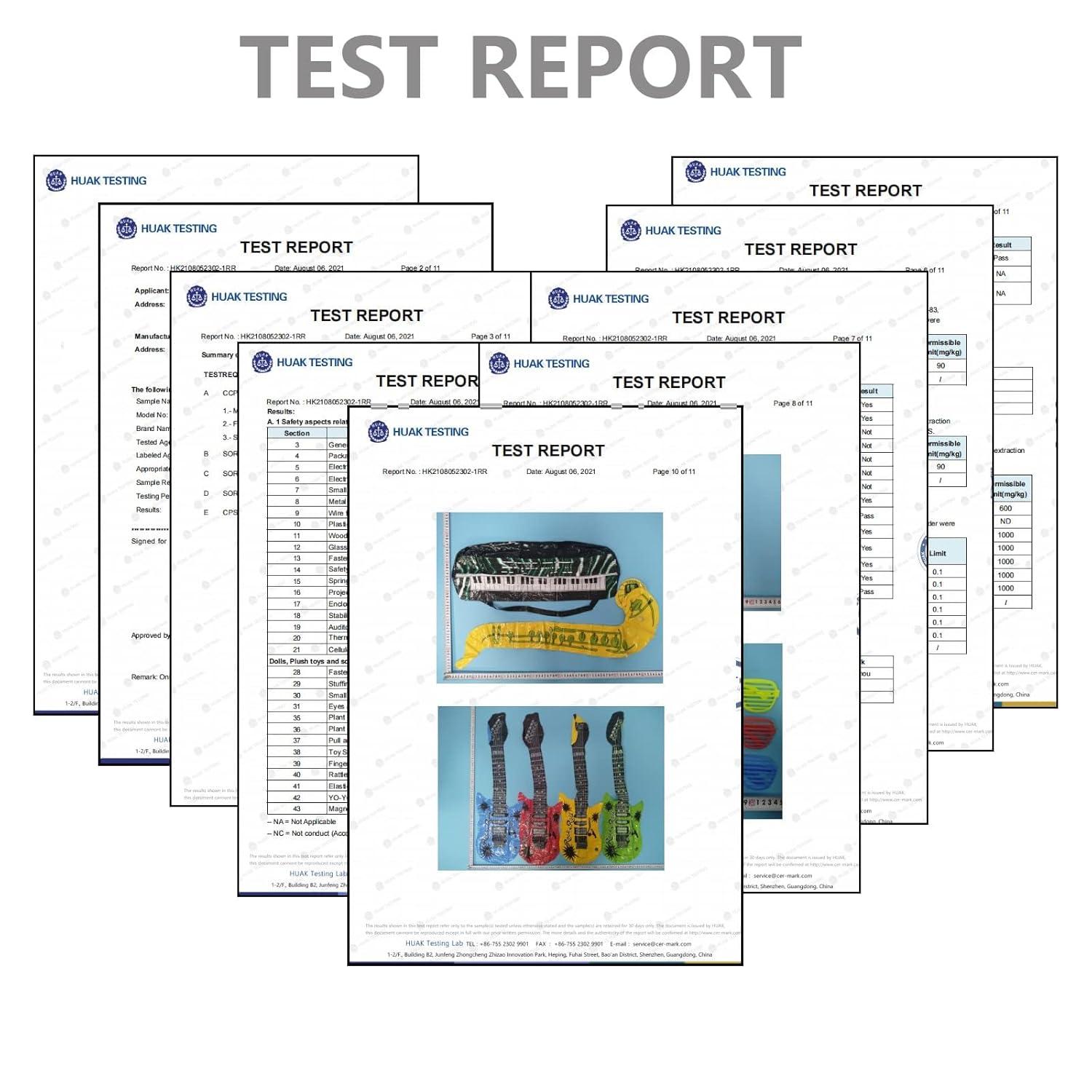 OuMuaMua Inflatable Rock Star Toy Set, 18 Pack Inflatable Party Props - 4 Inflatable Guitar, 6 Microphones, 6 Shutter Shading Glasses, 1 Saxophone and 1 Inflatable Keyboard Piano Inflatable Rock Toys