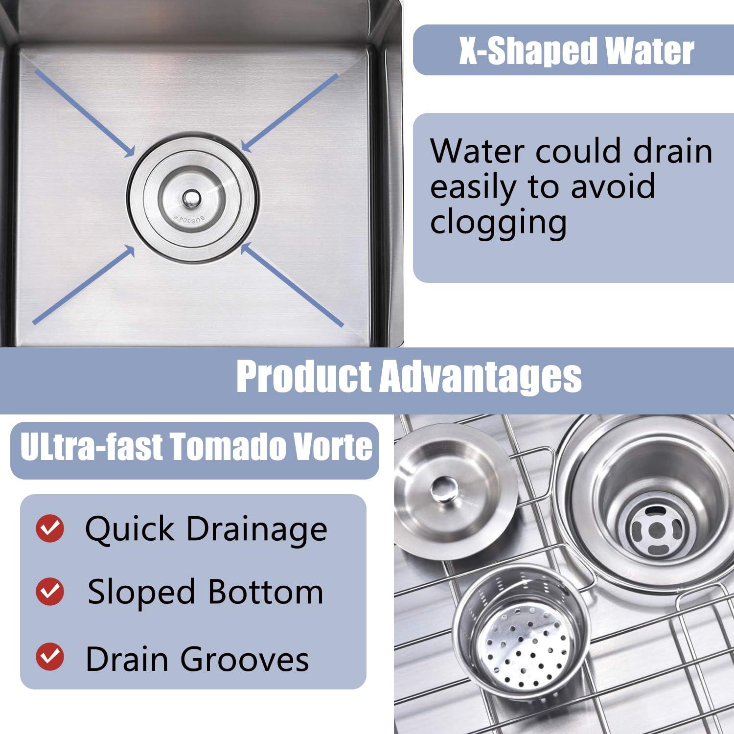 Ruvati 33-inch Apron-Front Farmhouse Kitchen Sink -Stainless Steel