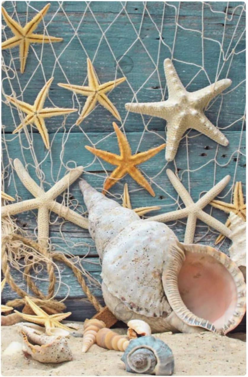 Sunyuer Sea Starfish Beach Decorative Wall Plate, 1 Gang Single Blank Outlet Cover Decorative Switch Plate for Kitchen Bathroom Bedroom, 4.5x2.76 Inch