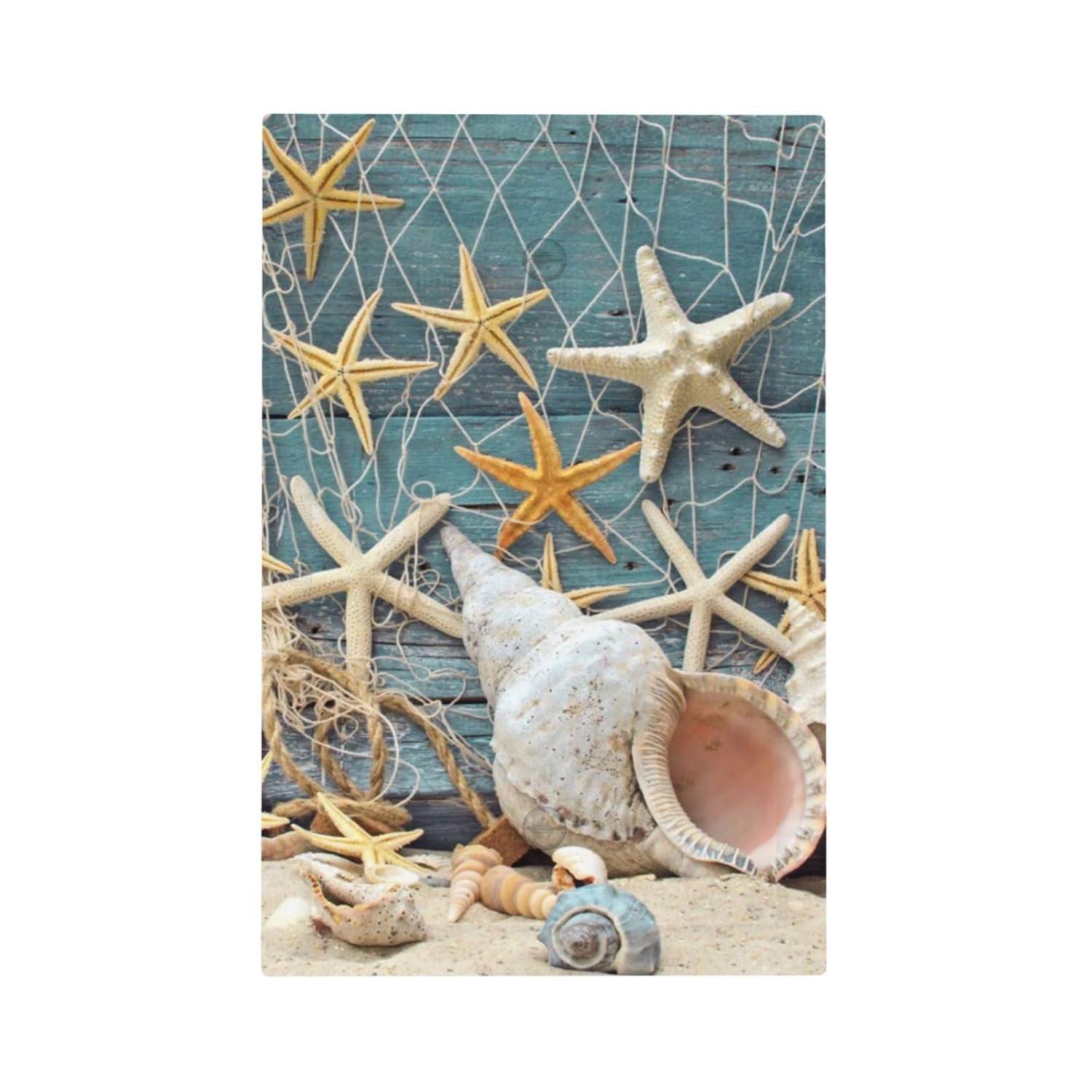 Sunyuer Sea Starfish Beach Decorative Wall Plate, 1 Gang Single Blank Outlet Cover Decorative Switch Plate for Kitchen Bathroom Bedroom, 4.5x2.76 Inch