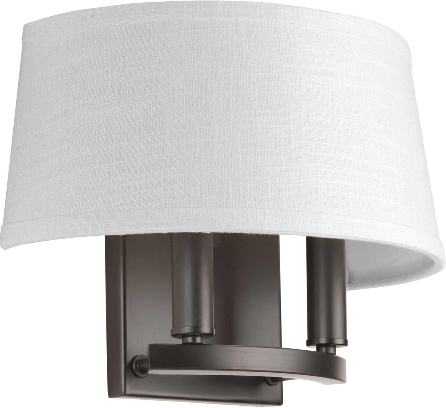 Cherish Brushed Nickel Two-Light Wall Sconce with Summer Linen Shade