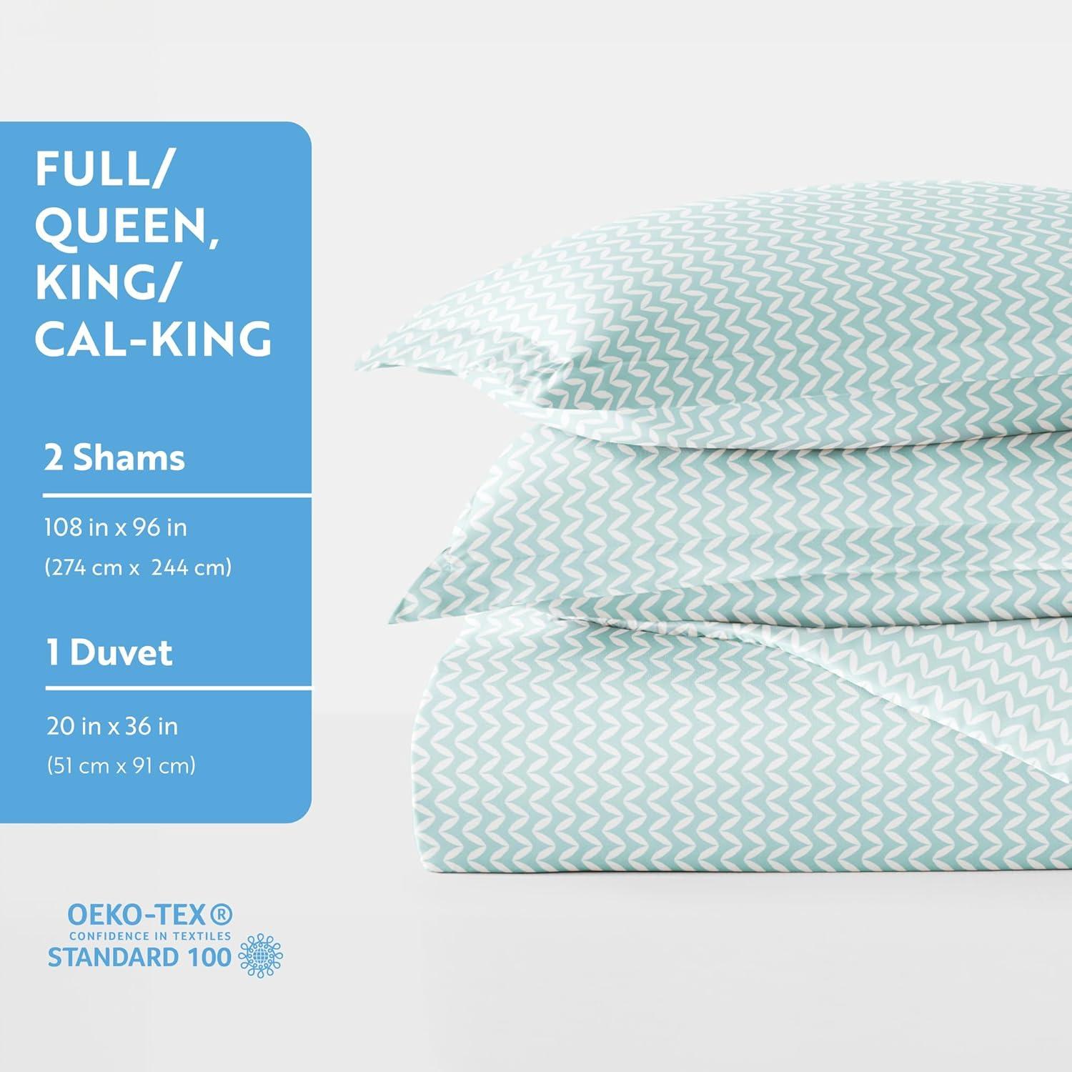 Simply Soft™ Puffed Chevron Pattern Duvet Cover Set