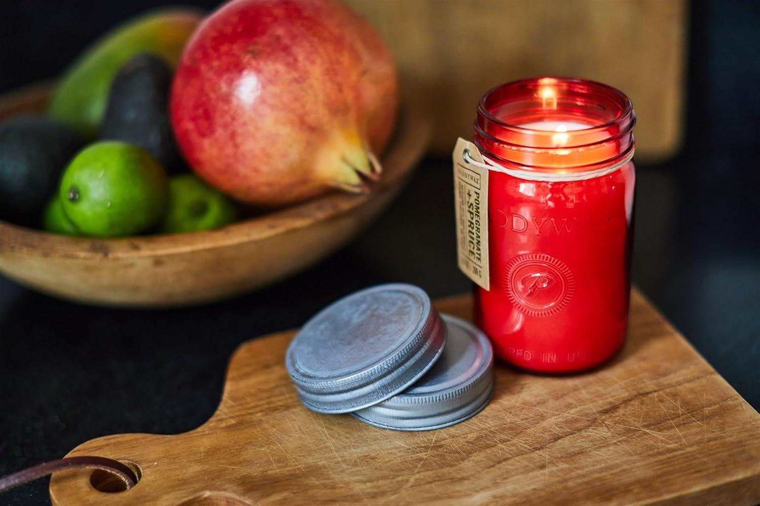 Paddywax Relish 9.5 oz Candle Red Pomegranate And Spruce Collection Large Jar