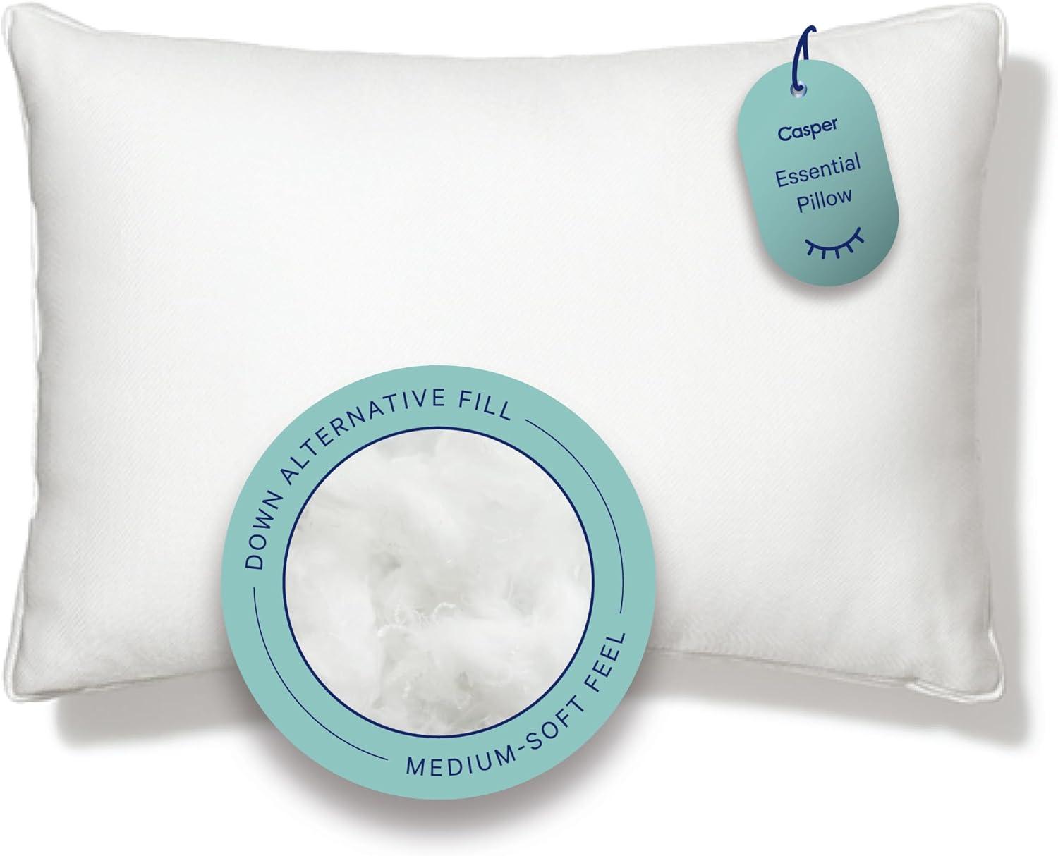 Casper Sleep Essential Pillow, Standard, Two Pack (Set of 2)