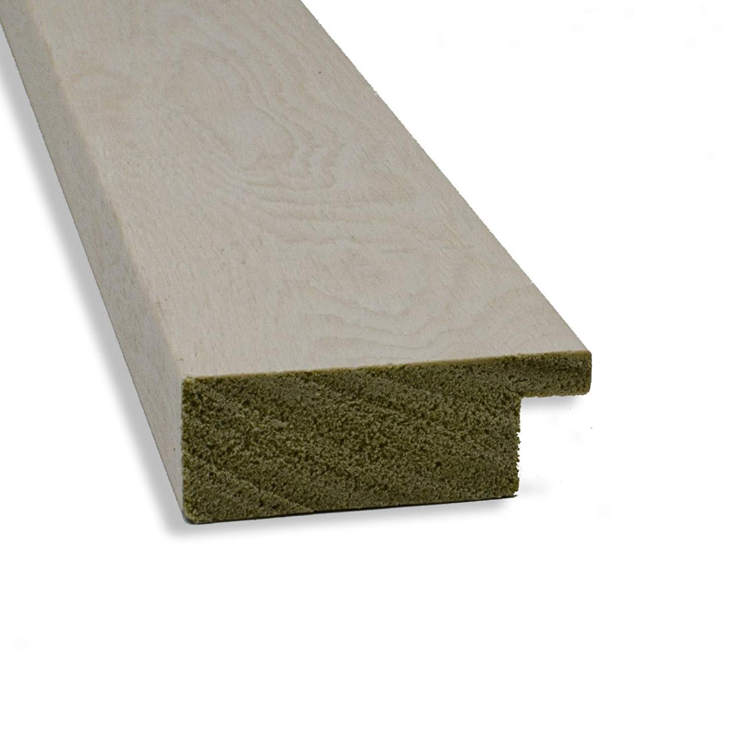 Amanti Art Beveled Bathroom Wall Mirror - Rustic Plank White Narrow Frame Outer Size: 19 x 23 in