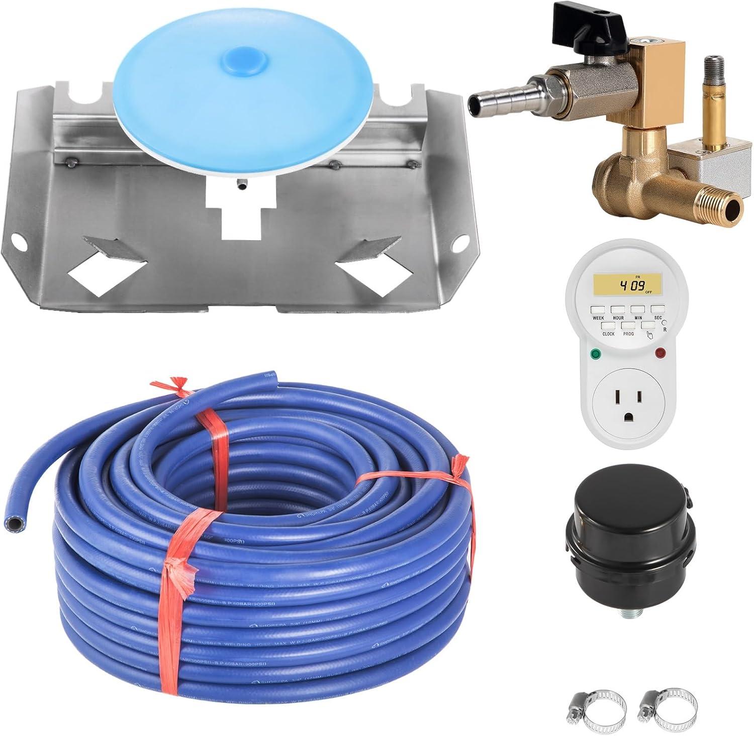 VEVOR 3/4 HP Silver Metal Pond Aerator Kit with Blue Tubing