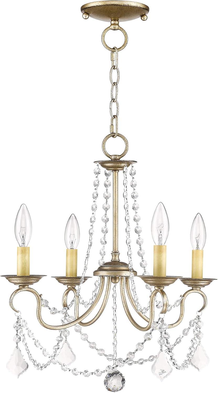 Livex Lighting Pennington 4 - Light Chandelier in  Antique Silver Leaf