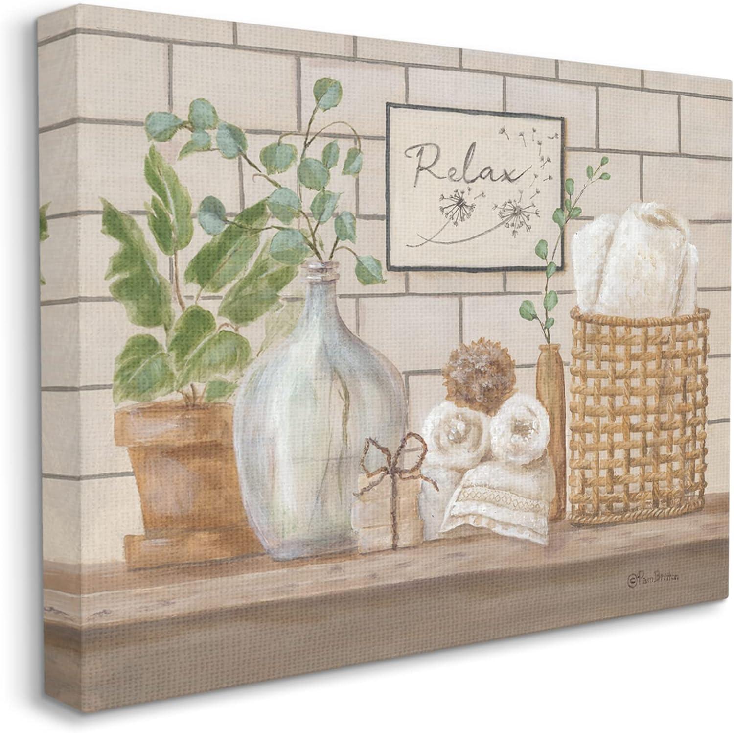 " Uplifting Bathroom Spa Relax Scene " by Pam Britton Painting Print