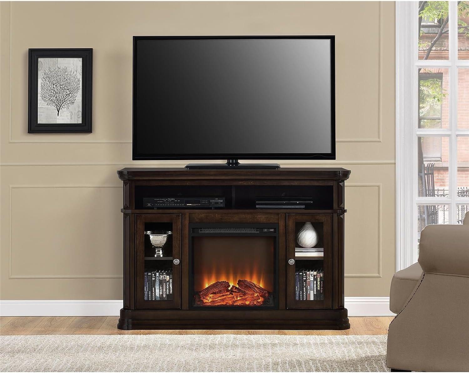 Brooklyn Fireplace TV Console for TVs up to 50", Espresso