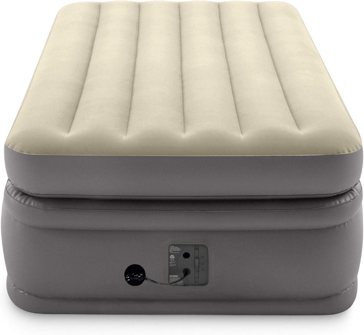 Intex Intex Dura Beam Plus Fiber-Tech Elevated Air Mattress with Built-In Pump