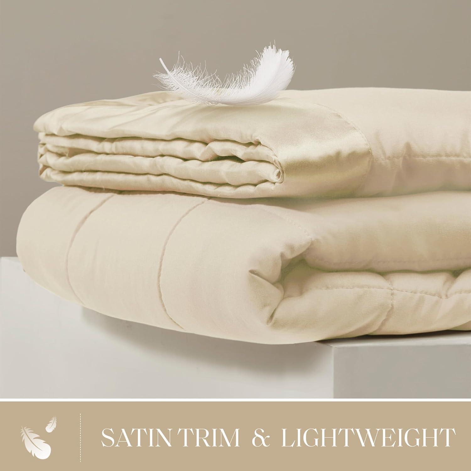 Madison Park Lightweight Down Alternative Blanket with Satin Trim