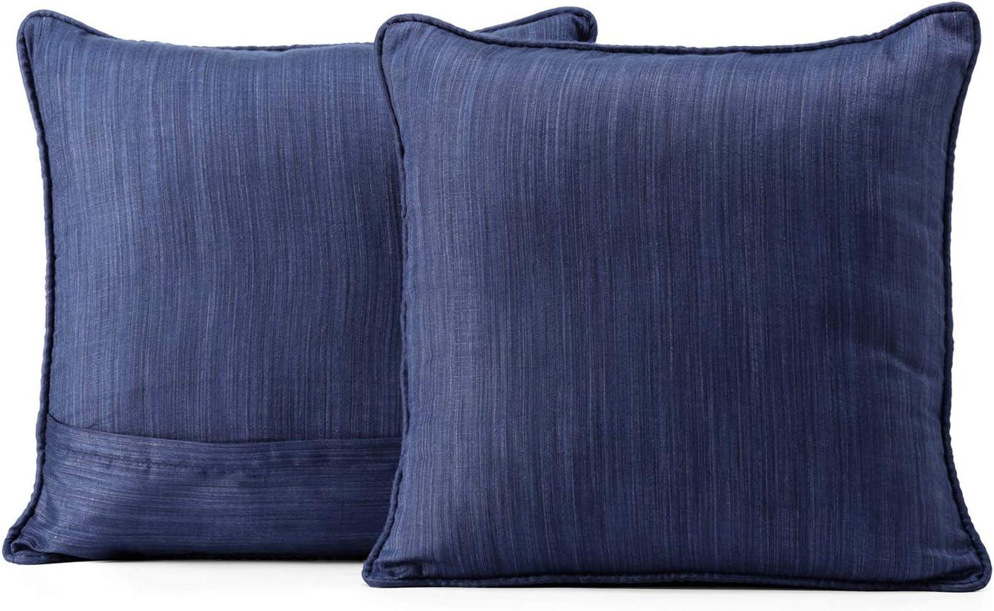 Exclusive Fabrics & Furnishings Faux Silk Throw Pillow Covers - Decorative Pillow Covers (Set of 2)