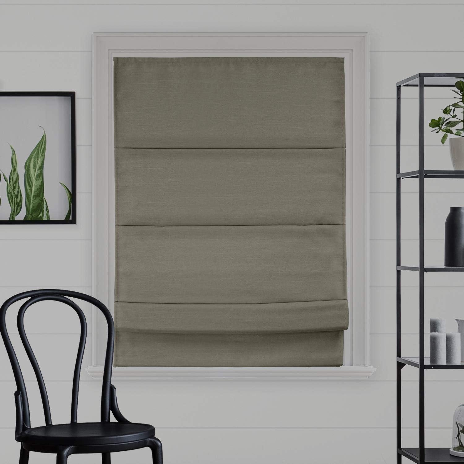 CHICOLOGY Cordless Roman Shade Del Mar Sandstone (Blackout) 35"W X 64"H