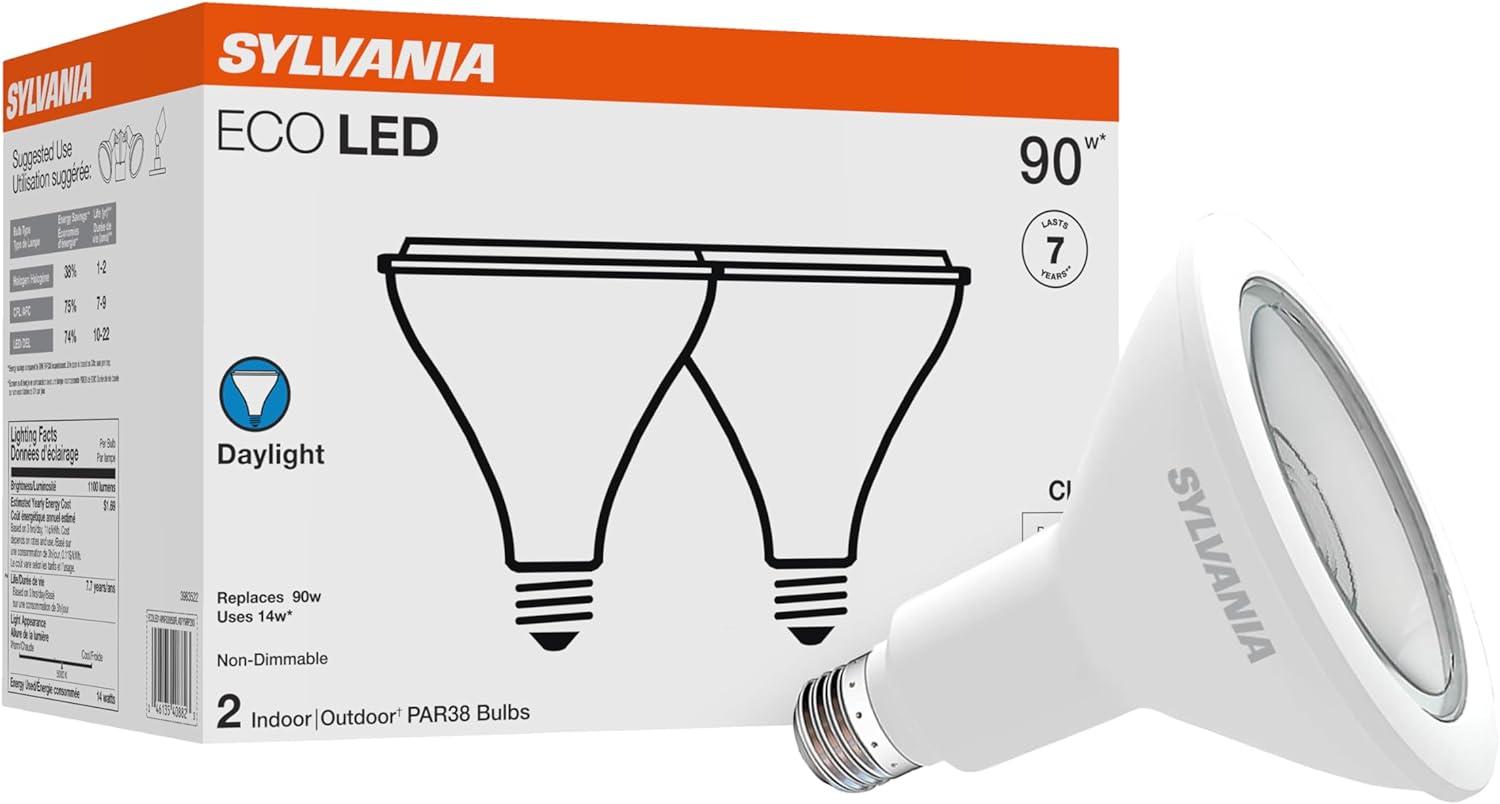 Sylvania Eco LED PAR38 14W Daylight Bulbs 2-Pack