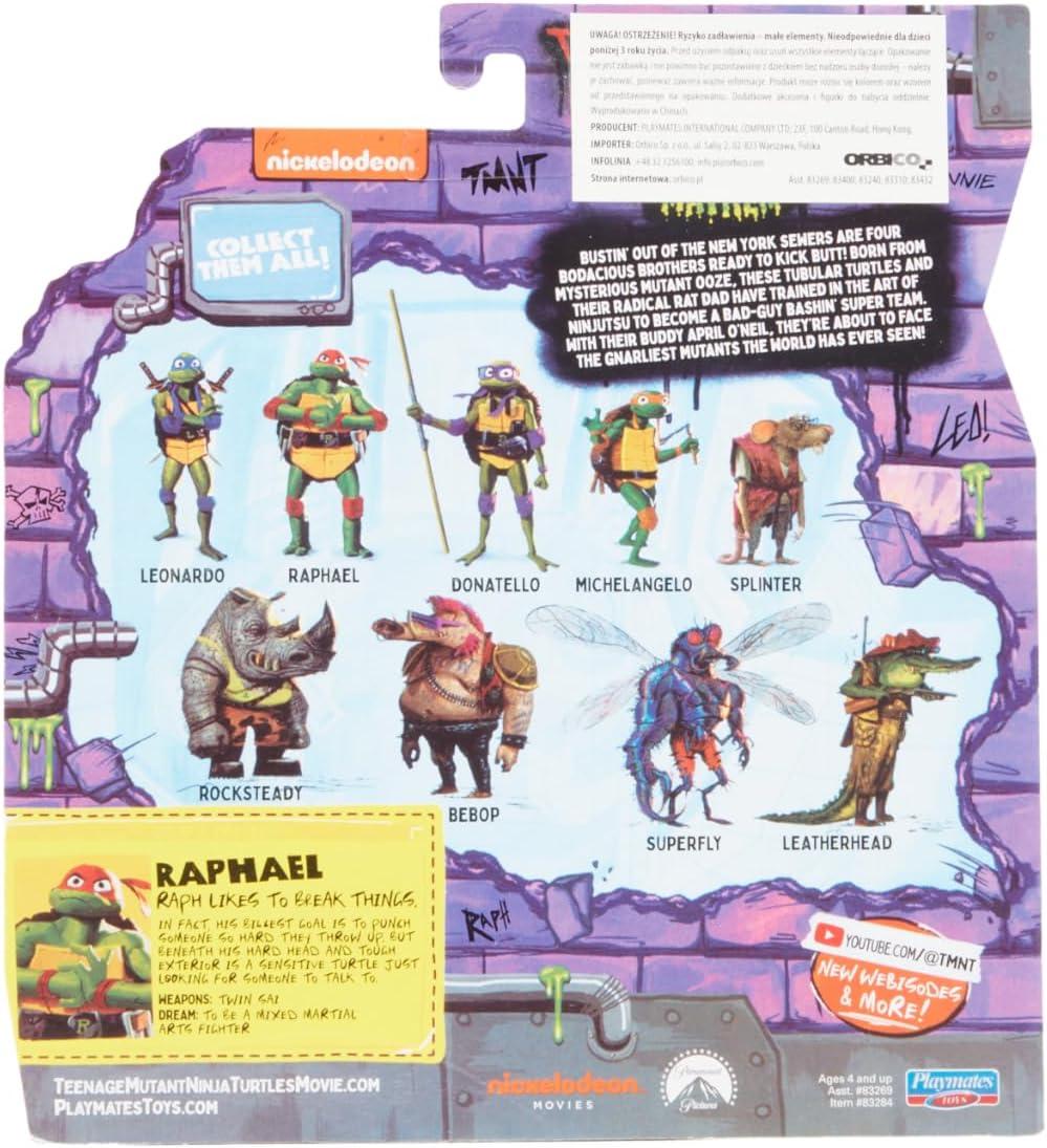 Teenage Mutant Ninja Turtles: Mutant Mayhem 4.65” Raphael Basic Action Figure by Playmates Toys