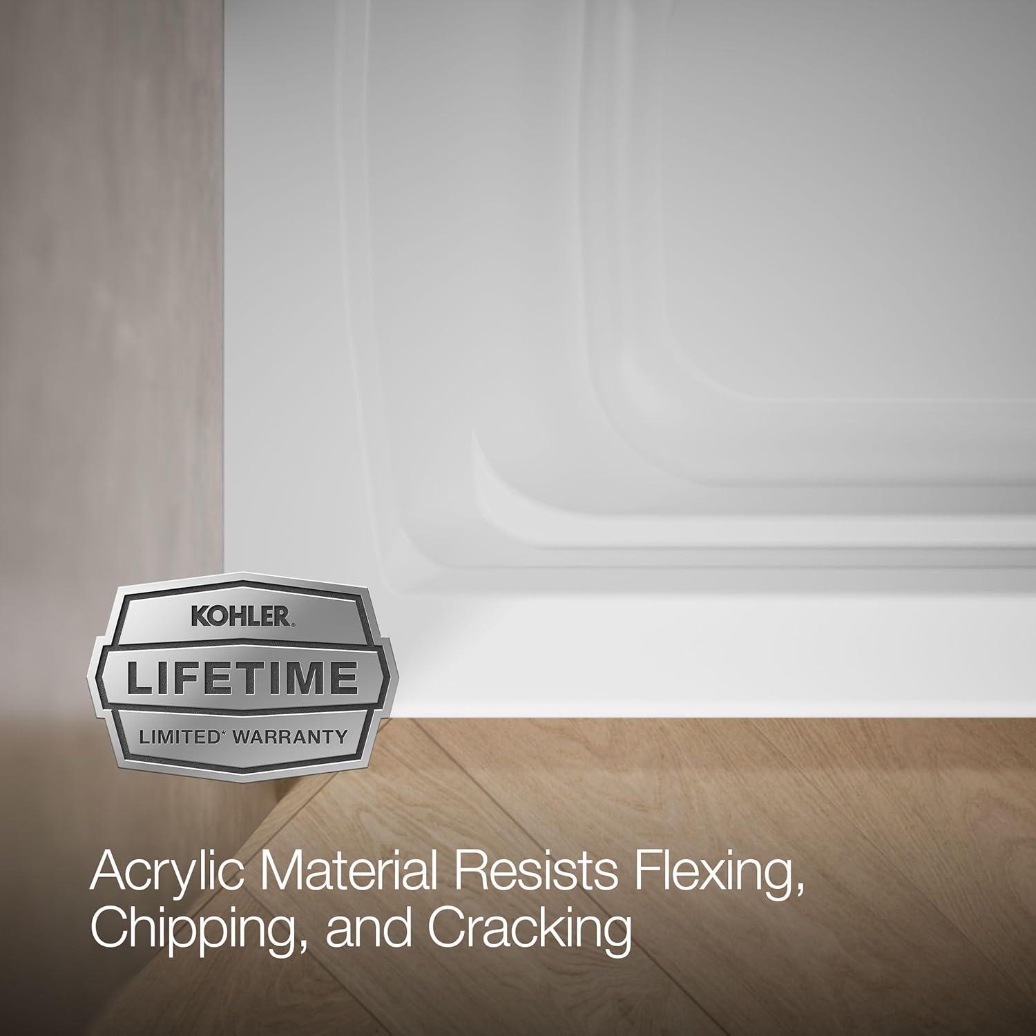 Archer® 60" x 32" Acrylic Alcove Soaking Bathtub with Comfort Depth