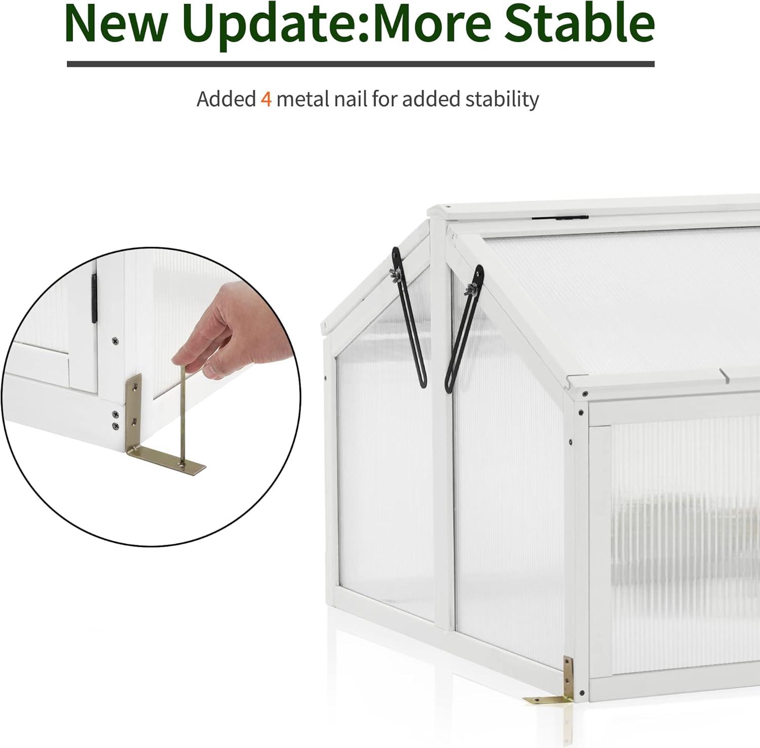 MCombo 35.4" W x 31.5" D Double Box Wooden Greenhouse Cold Frame