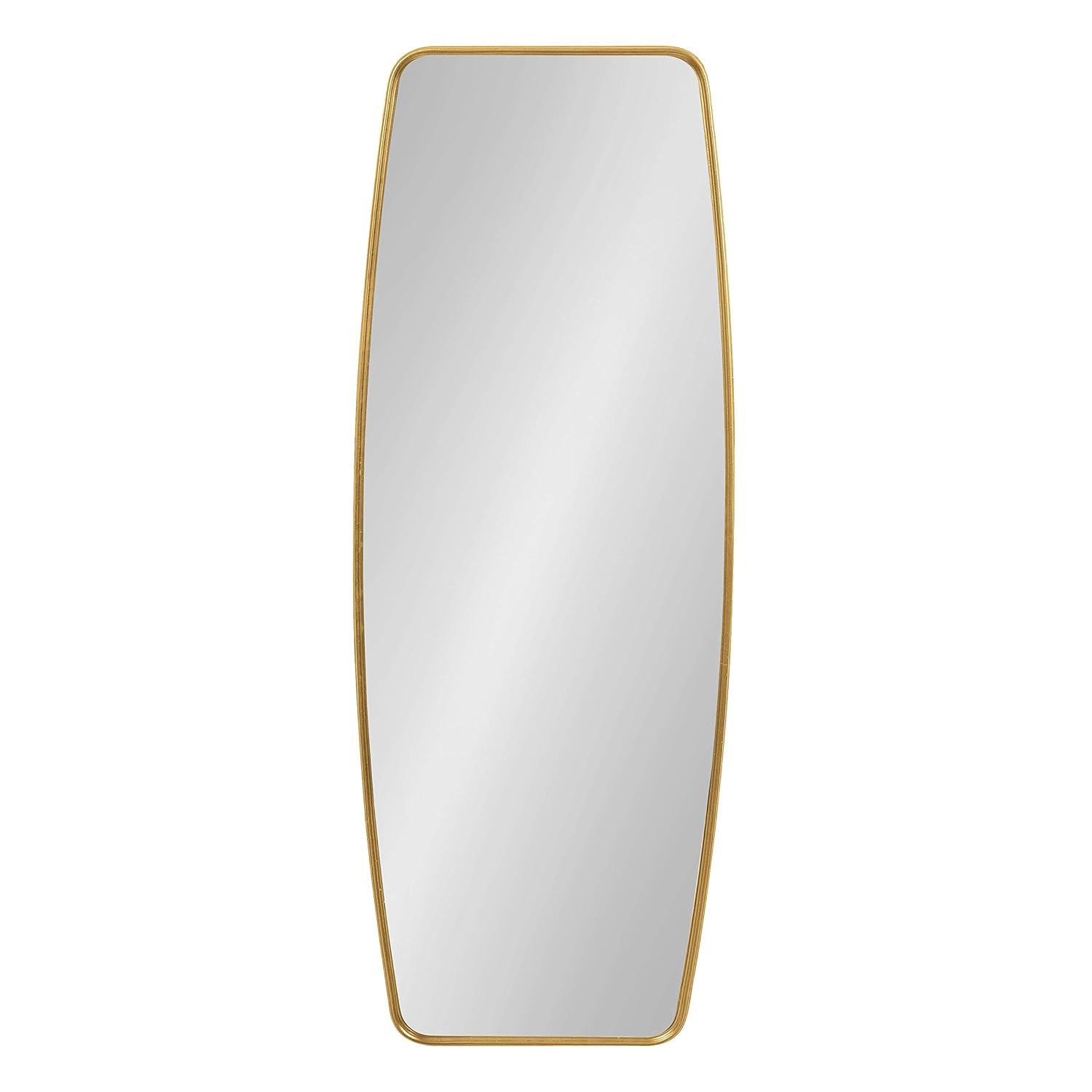 Kate & Laurel All Things Decor 18" x 48" Caskill Full Length Wall Mirror Gold : Modern Rectangle, MDF Frame, No Assembly Required