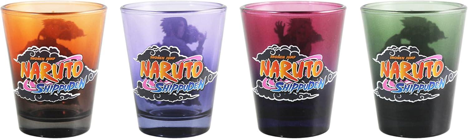 Just Funky Naruto Shippuden Team 7 Characters 2-Ounce Mini Shot Glasses | Set of 4