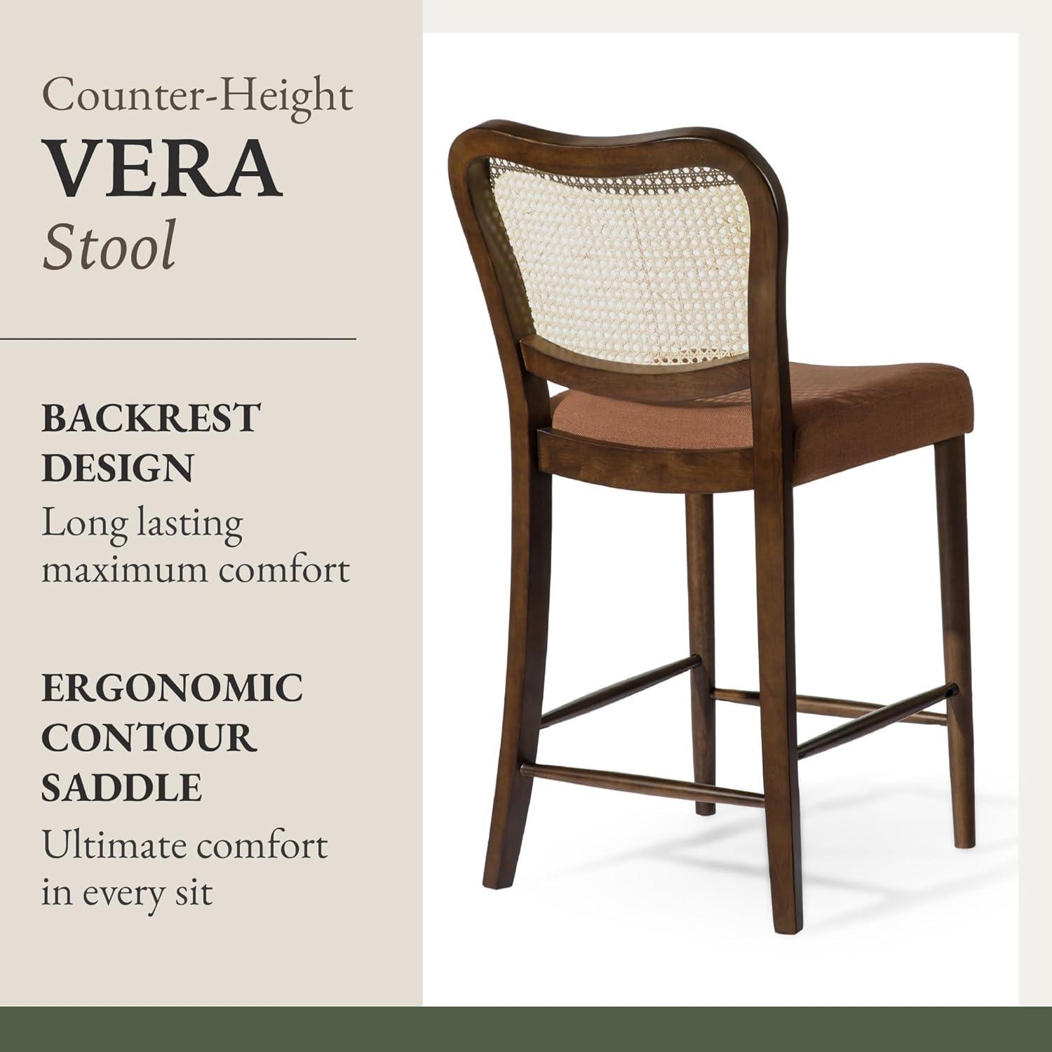 Maven Lane Maven Lane Vera Counter Stool with Fabric Upholstery
