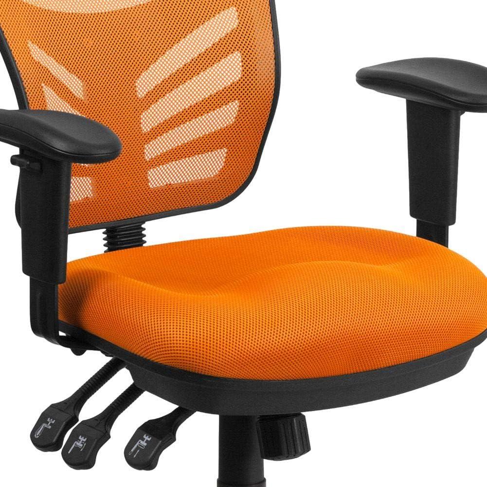 Flash Furniture Mid-Back Mesh Multifunction Executive Swivel Ergonomic Office Chair with Adjustable Arms