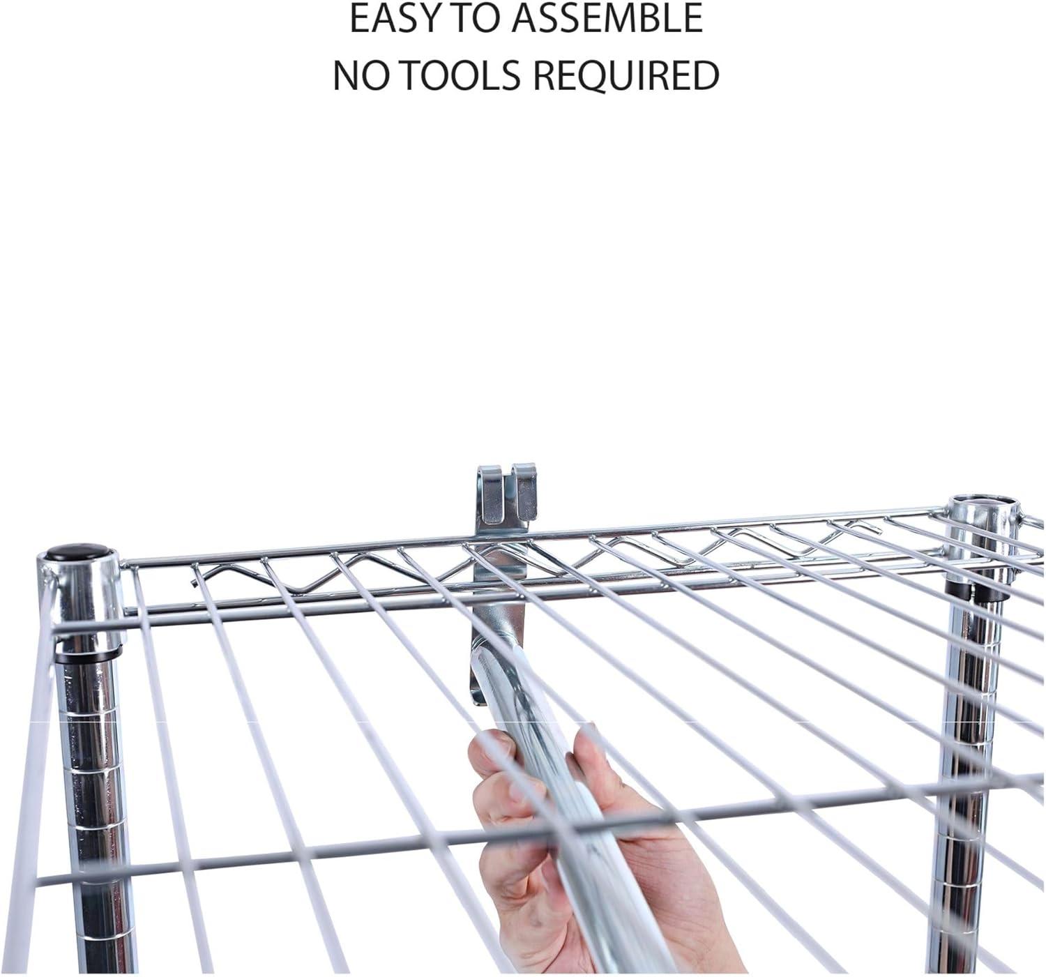 Alera® Wire Shelving Series Metal Rolling Clothing Rack