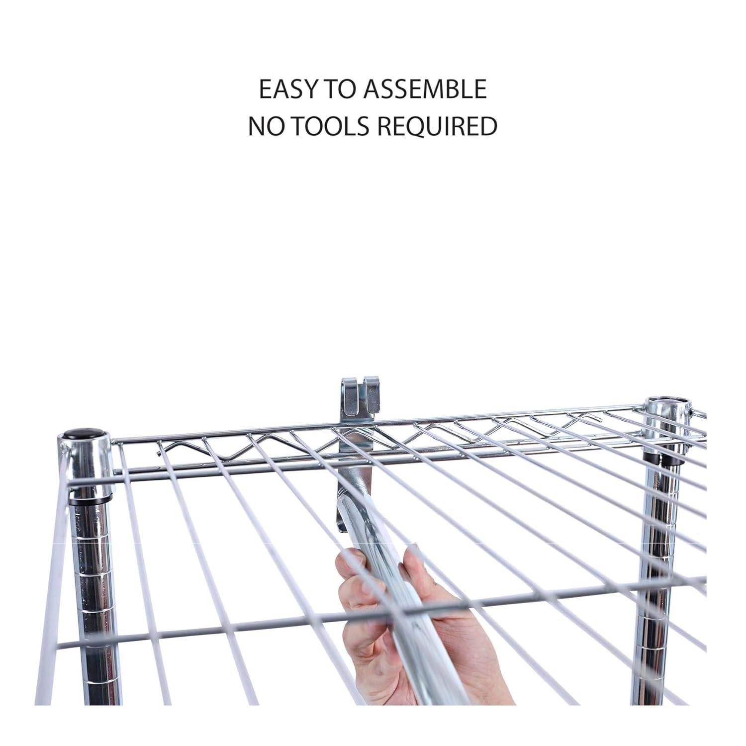 Alera® Wire Shelving Series Metal Rolling Clothing Rack