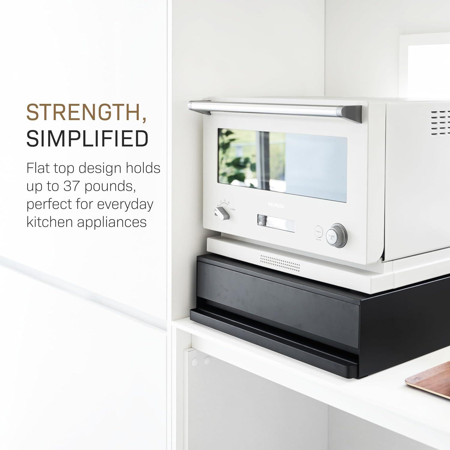 Yamazaki Home Yamazaki Home Countertop Drawer With Pull-Out Shelf, Steel, Holds 37 Lbs