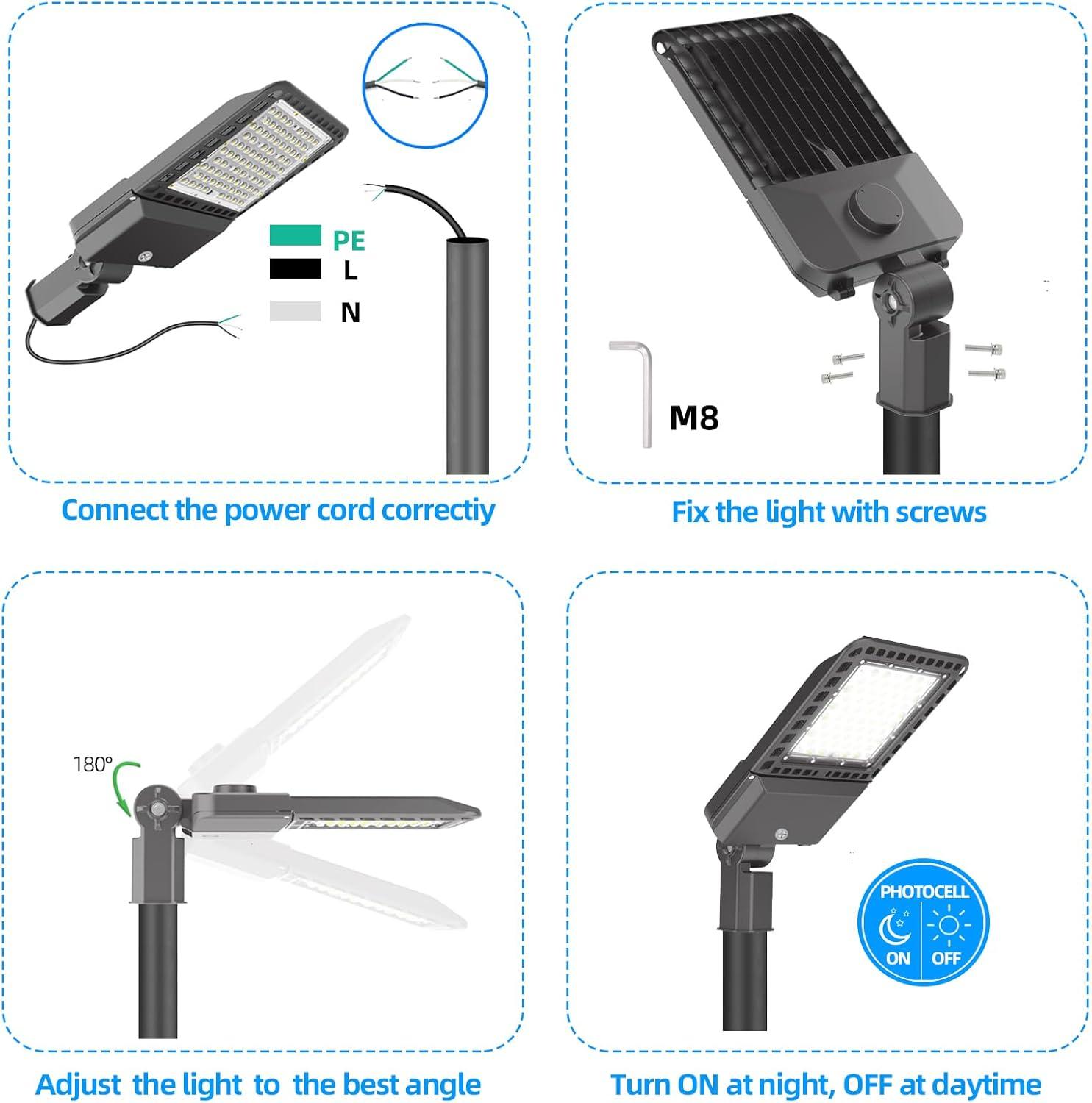 Bronze 300W Integrated LED Weather Resistant Parking Lot Light