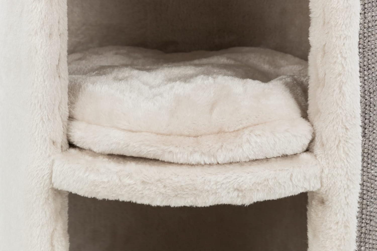 TRIXIE TRIXIE Mexia 29" Cat Tower, 2-Story Cat Condo, Removable Cushions, Cat Bed, Sisal Cat Scratcher, Cat Cube